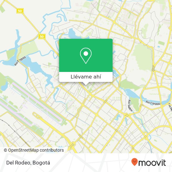 Mapa de Del Rodeo, 20 Transversal 100A Calle 80A Engativá, Bogotá, D.C., 111011