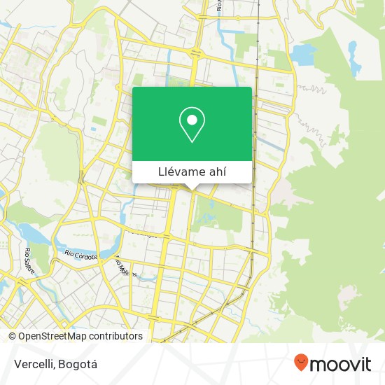 Mapa de Vercelli, 19 Avenida Calle 134 19 Usaquén, Bogotá, D.C., 110121