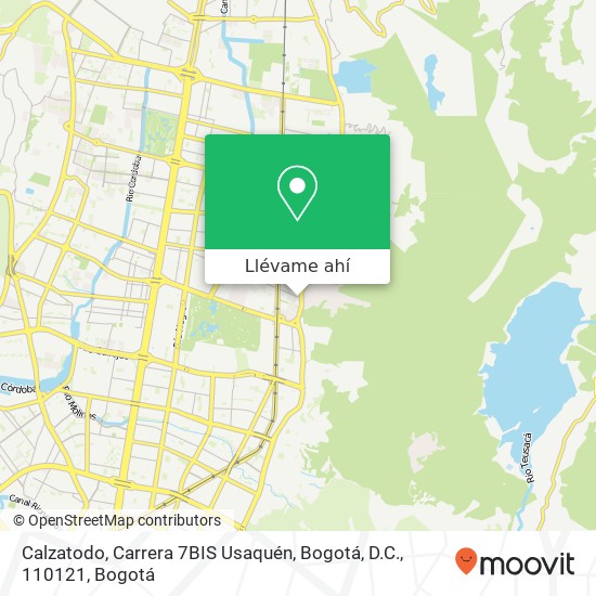 Mapa de Calzatodo, Carrera 7BIS Usaquén, Bogotá, D.C., 110121