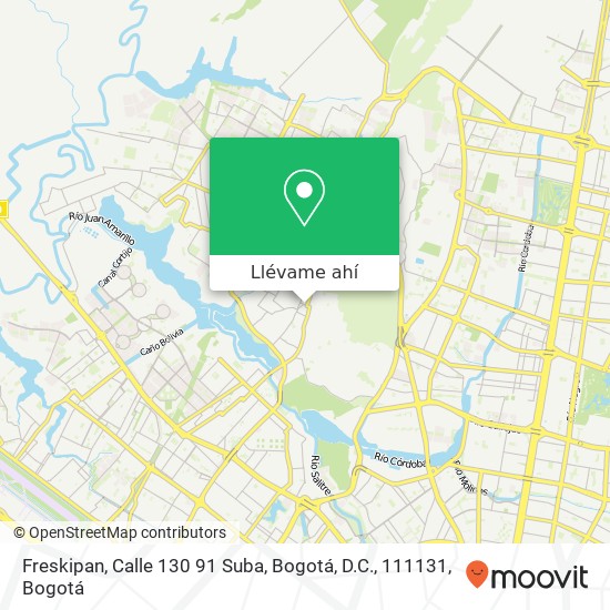 Mapa de Freskipan, Calle 130 91 Suba, Bogotá, D.C., 111131