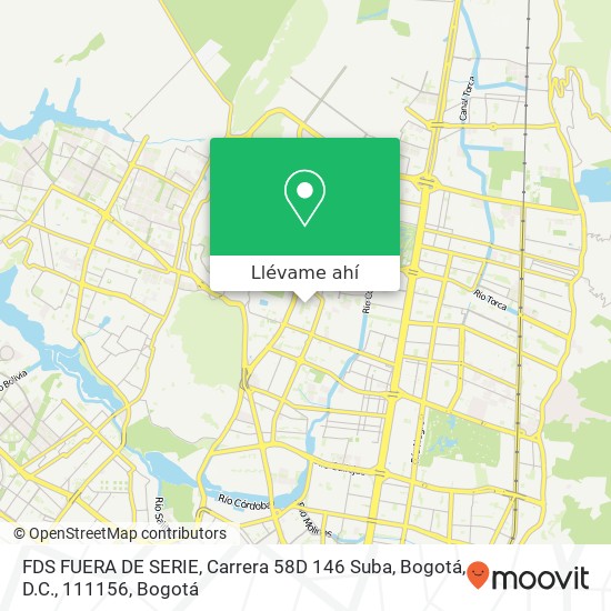 Mapa de FDS FUERA DE SERIE, Carrera 58D 146 Suba, Bogotá, D.C., 111156