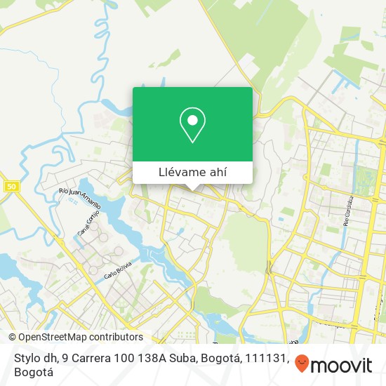 Mapa de Stylo dh, 9 Carrera 100 138A Suba, Bogotá, 111131