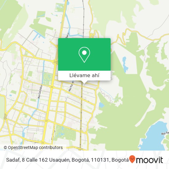 Mapa de Sadaf, 8 Calle 162 Usaquén, Bogotá, 110131