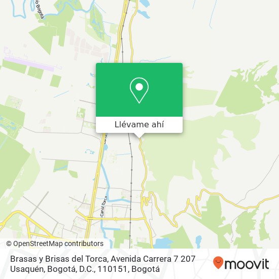 Mapa de Brasas y Brisas del Torca, Avenida Carrera 7 207 Usaquén, Bogotá, D.C., 110151