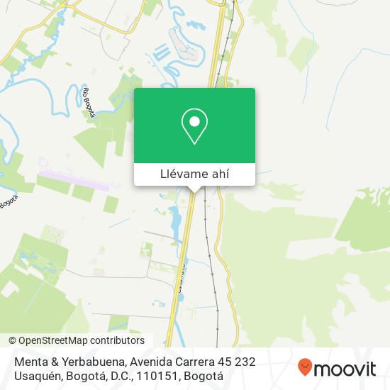 Mapa de Menta & Yerbabuena, Avenida Carrera 45 232 Usaquén, Bogotá, D.C., 110151