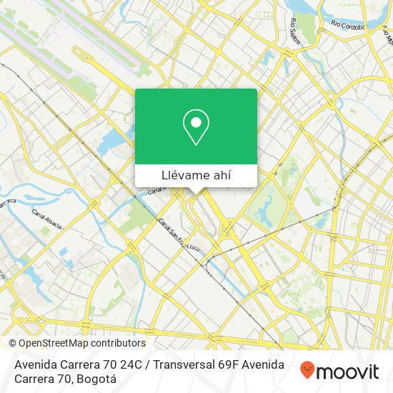 Mapa de Avenida Carrera 70 24C / Transversal 69F Avenida Carrera 70