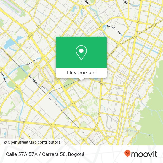 Mapa de Calle 57A 57A / Carrera 58