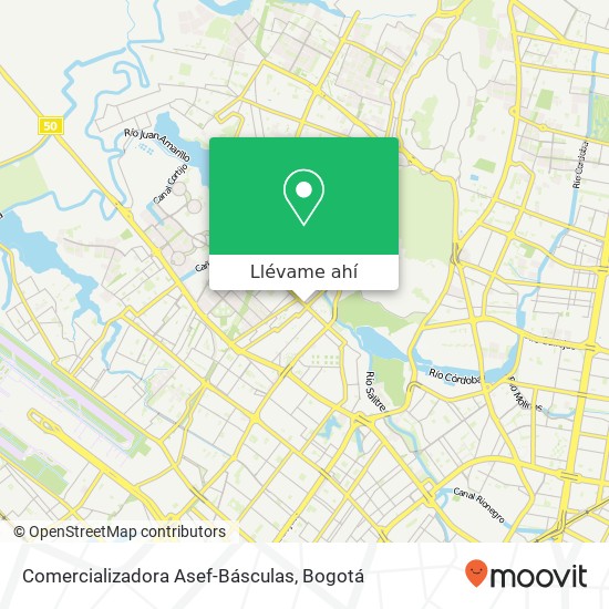 Mapa de Comercializadora Asef-Básculas