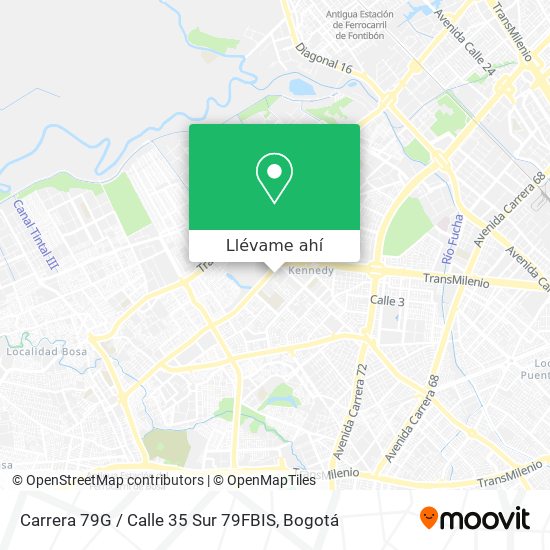 Mapa de Carrera 79G / Calle 35 Sur 79FBIS