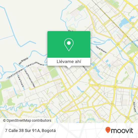 Mapa de 7 Calle 38 Sur 91A