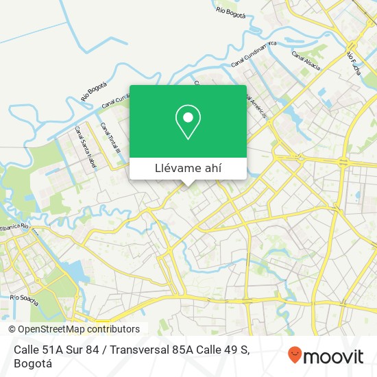 Mapa de Calle 51A Sur 84 / Transversal 85A Calle 49 S