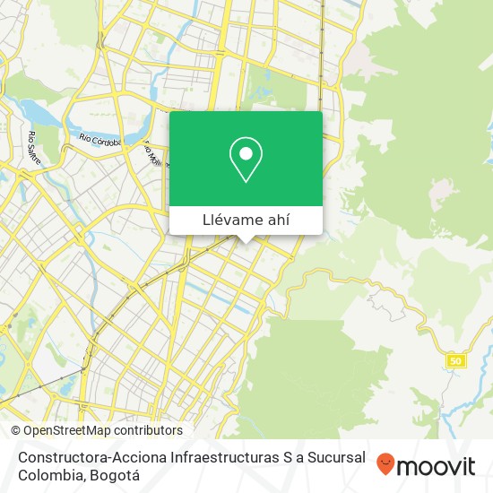 Mapa de Constructora-Acciona Infraestructuras S a Sucursal Colombia