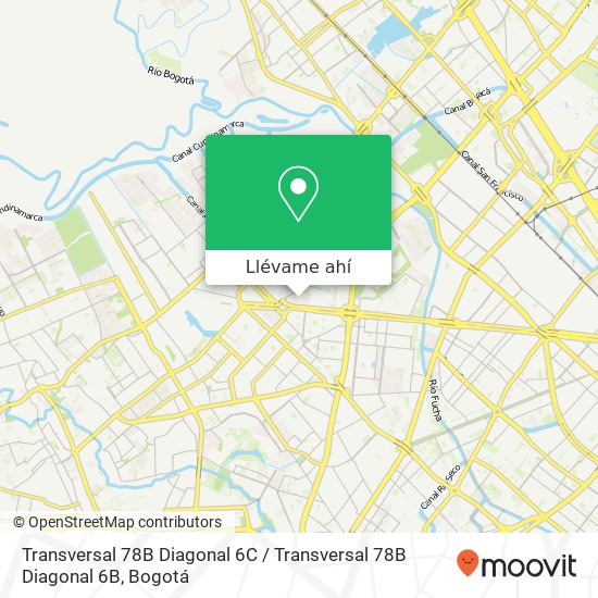Mapa de Transversal 78B Diagonal 6C / Transversal 78B Diagonal 6B