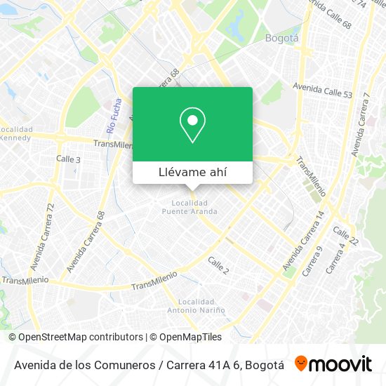 Mapa de Avenida de los Comuneros / Carrera 41A 6