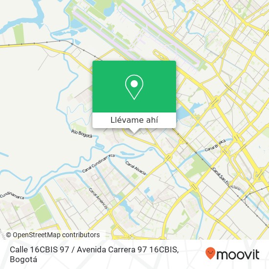 Mapa de Calle 16CBIS 97 / Avenida Carrera 97 16CBIS