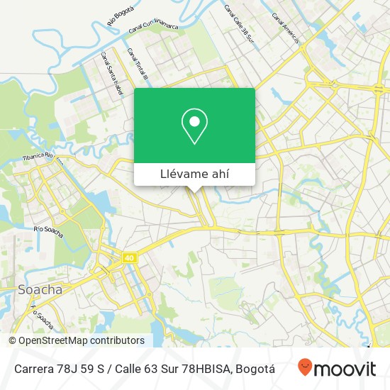 Mapa de Carrera 78J 59 S / Calle 63 Sur 78HBISA