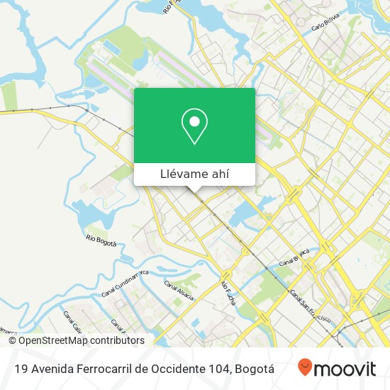 Mapa de 19 Avenida Ferrocarril de Occidente 104