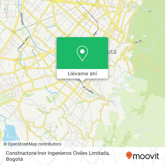 Mapa de Constructora-Inor Ingenieros Civiles Limitada