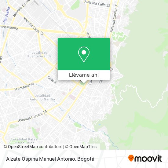 Mapa de Alzate Ospina Manuel Antonio