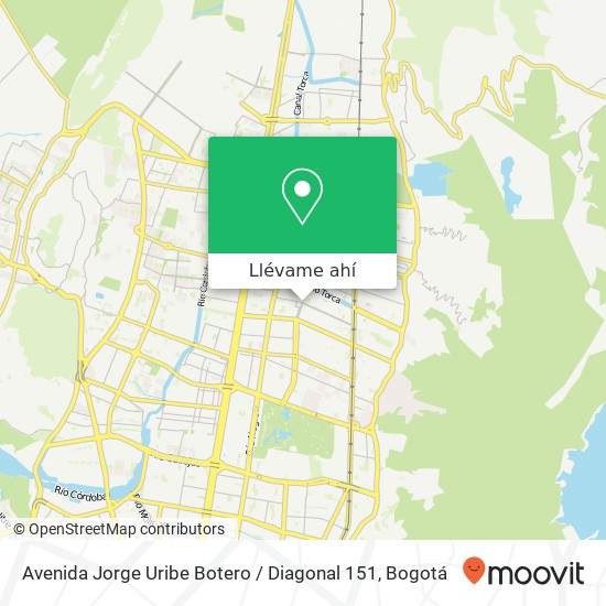 Mapa de Avenida Jorge Uribe Botero / Diagonal 151