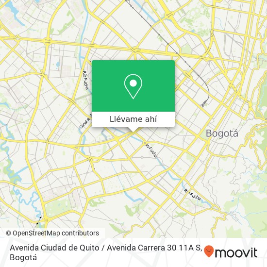 Mapa de Avenida Ciudad de Quito / Avenida Carrera 30 11A S