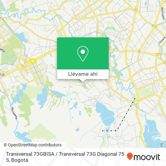 Mapa de Transversal 73GBISA / Transversal 73G Diagonal 75 S