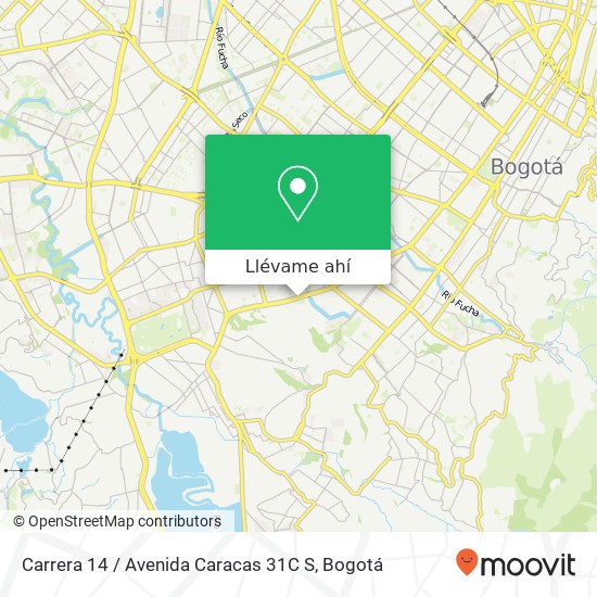 Mapa de Carrera 14 / Avenida Caracas 31C S