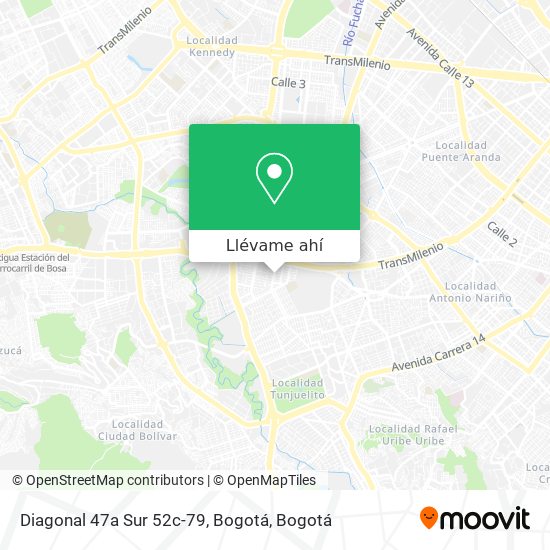 Mapa de Diagonal 47a Sur 52c-79, Bogotá