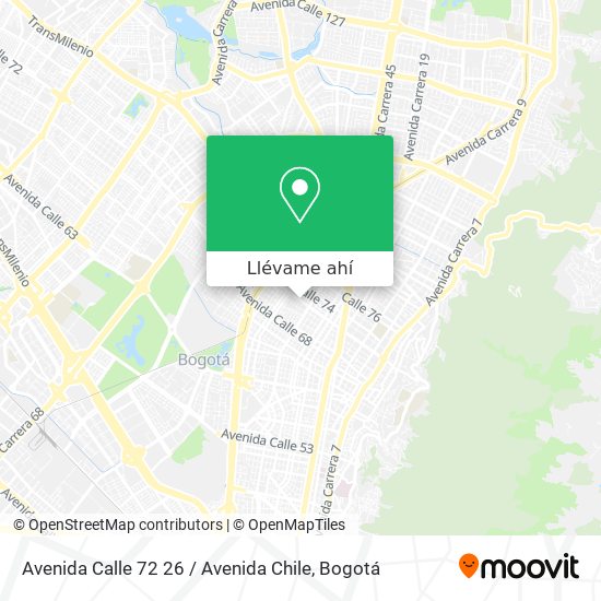 Mapa de Avenida Calle 72 26 / Avenida Chile