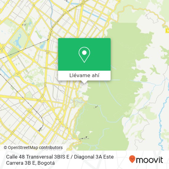 Mapa de Calle 48 Transversal 3BIS E / Diagonal 3A Este Carrera 3B E