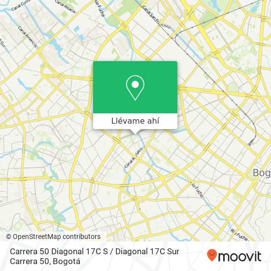 Mapa de Carrera 50 Diagonal 17C S / Diagonal 17C Sur Carrera 50