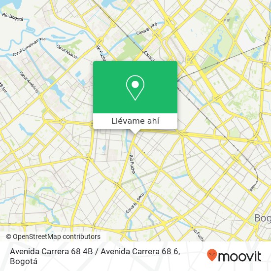 Mapa de Avenida Carrera 68 4B / Avenida Carrera 68 6