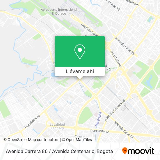 Mapa de Avenida Carrera 86 / Avenida Centenario
