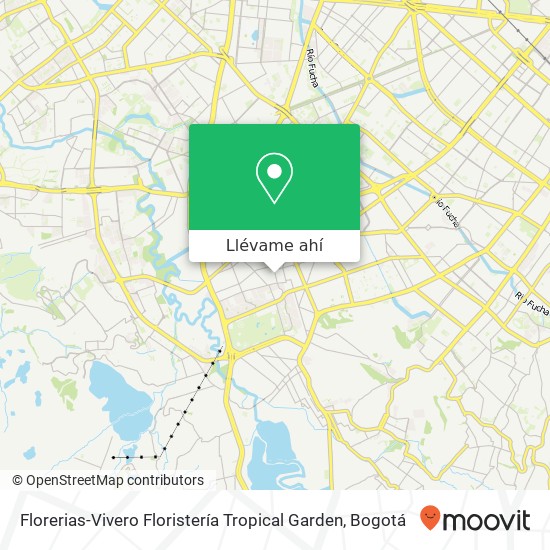Mapa de Florerias-Vivero Floristería Tropical Garden