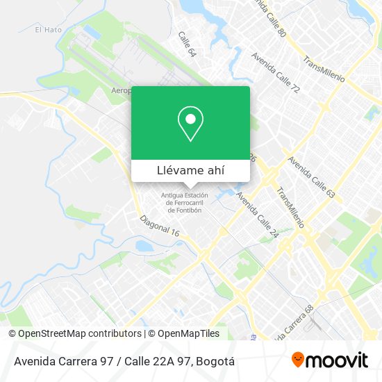 Mapa de Avenida Carrera 97 / Calle 22A 97