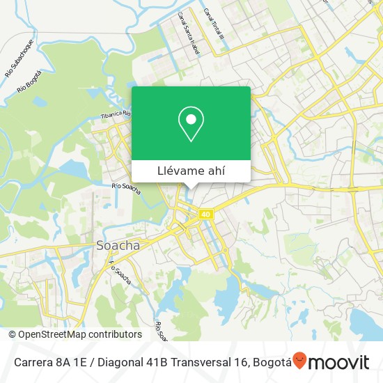 Mapa de Carrera 8A 1E / Diagonal 41B Transversal 16