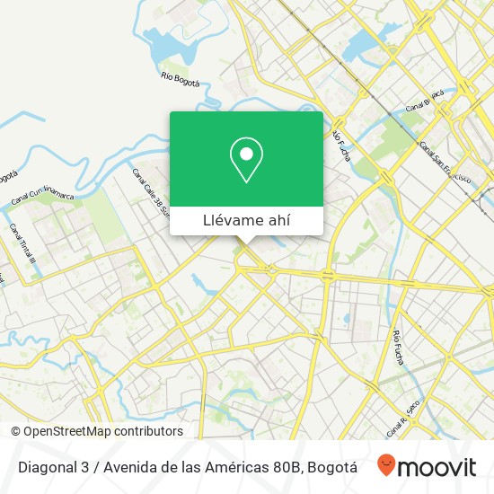 Mapa de Diagonal 3 / Avenida de las Américas 80B