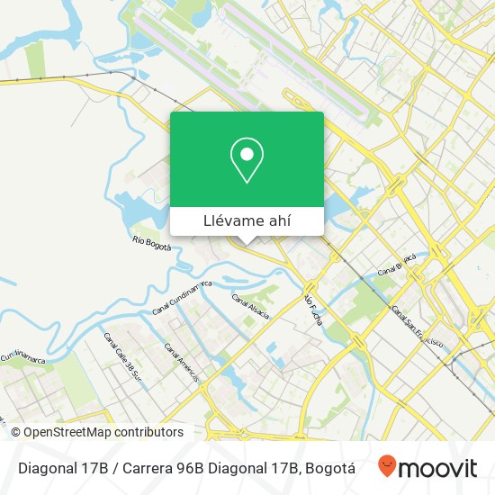 Mapa de Diagonal 17B / Carrera 96B Diagonal 17B