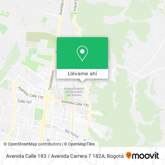 Mapa de Avenida Calle 183 / Avenida Carrera 7 182A