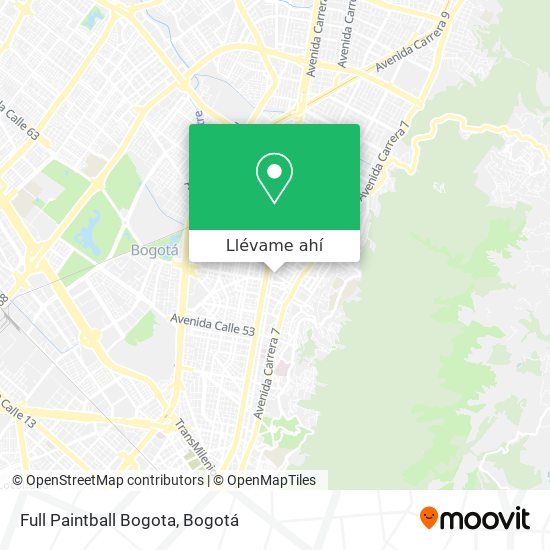 Mapa de Full Paintball Bogota