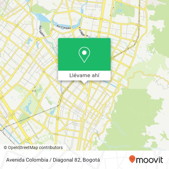 Mapa de Avenida Colombia / Diagonal 82