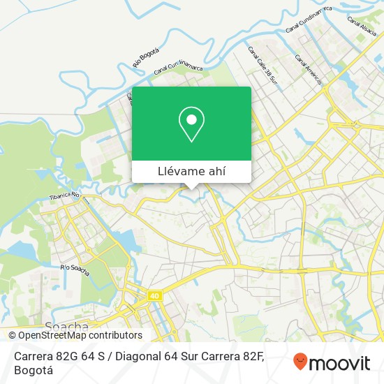 Mapa de Carrera 82G 64 S / Diagonal 64 Sur Carrera 82F
