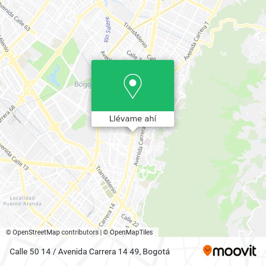 Mapa de Calle 50 14 / Avenida Carrera 14 49