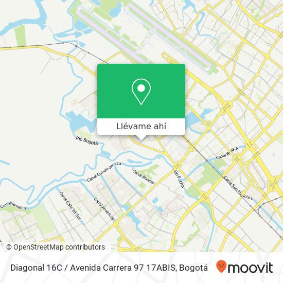 Mapa de Diagonal 16C / Avenida Carrera 97 17ABIS