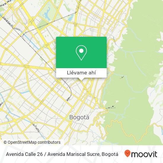 Mapa de Avenida Calle 26 / Avenida Mariscal Sucre