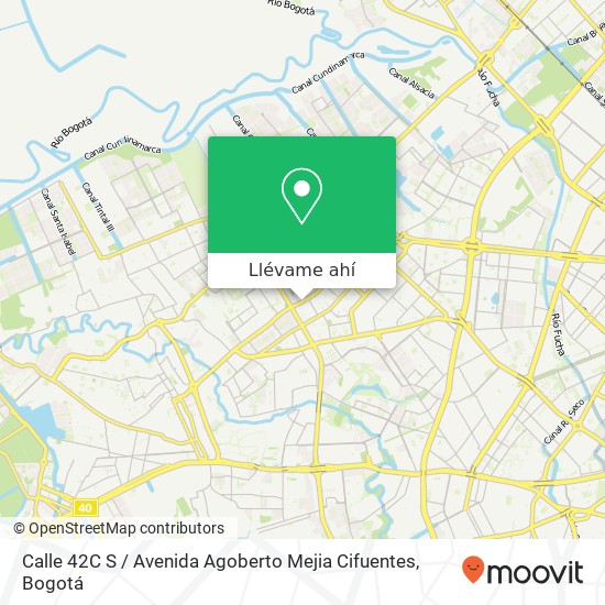 Mapa de Calle 42C S / Avenida Agoberto Mejia Cifuentes