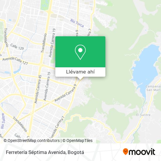 Mapa de Ferretería Séptima Avenida