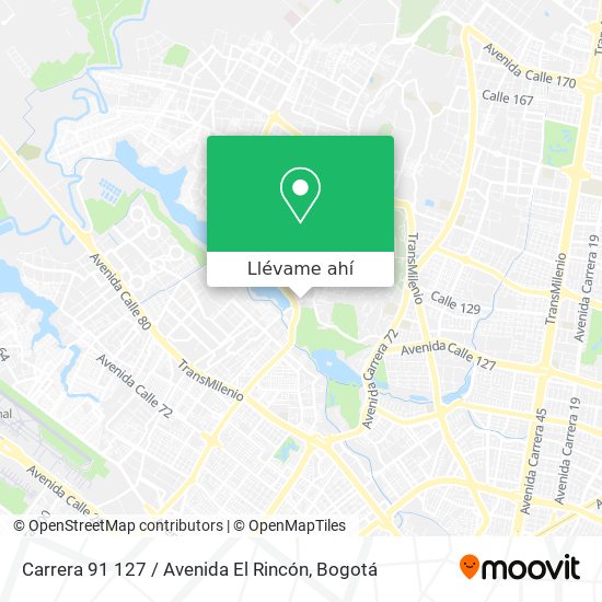 Mapa de Carrera 91 127 / Avenida El Rincón