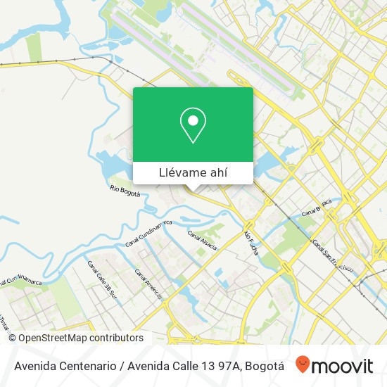 Mapa de Avenida Centenario / Avenida Calle 13 97A