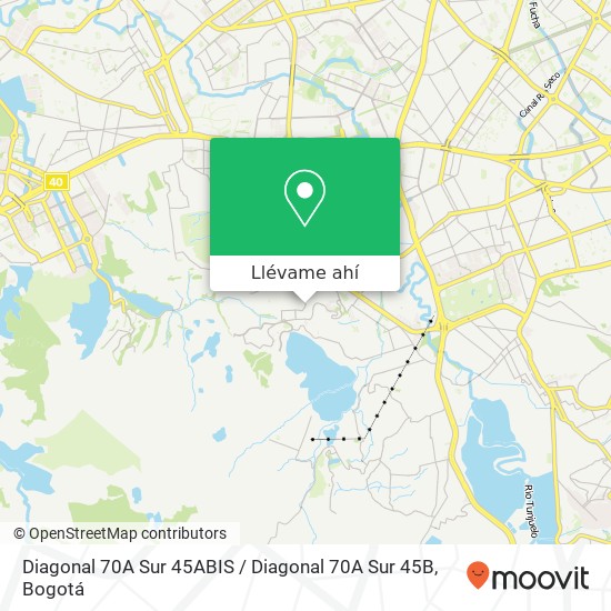 Mapa de Diagonal 70A Sur 45ABIS / Diagonal 70A Sur 45B